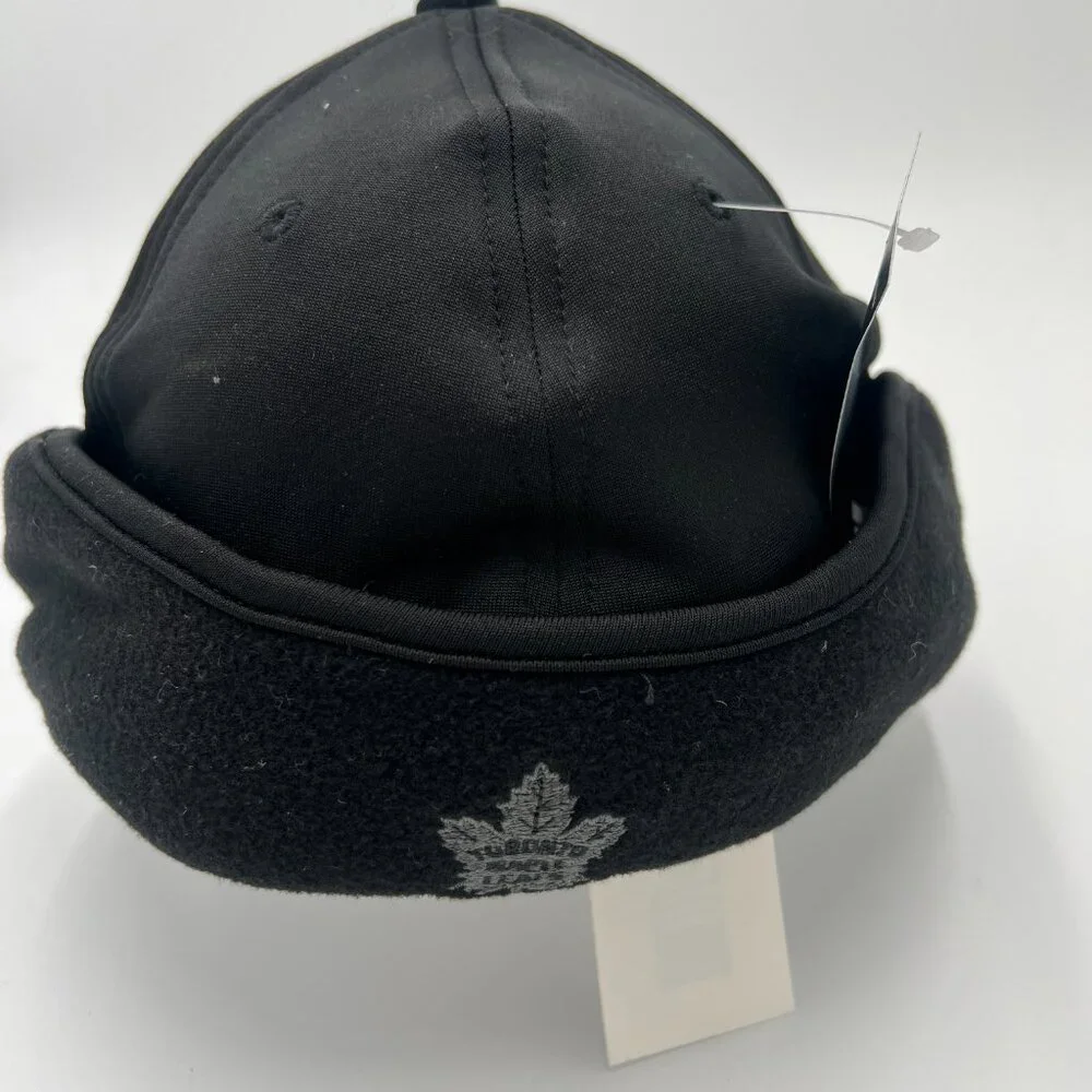 Adidas Unisex Black Toronto Maple Leafs Hockey Cold.Rdy‎ Ear Flap Hat Cap NWT